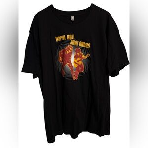 Black Graphic T-Shirt Daryl Hall John Oates Tour 2012 Concert Tee Shirt Size XL